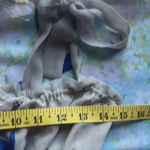 Aritzia X Wilfred | Ballad Camisole Top Smocked Printed Chiffon‎ Tie Shoulder XS - Picture 6 of 6